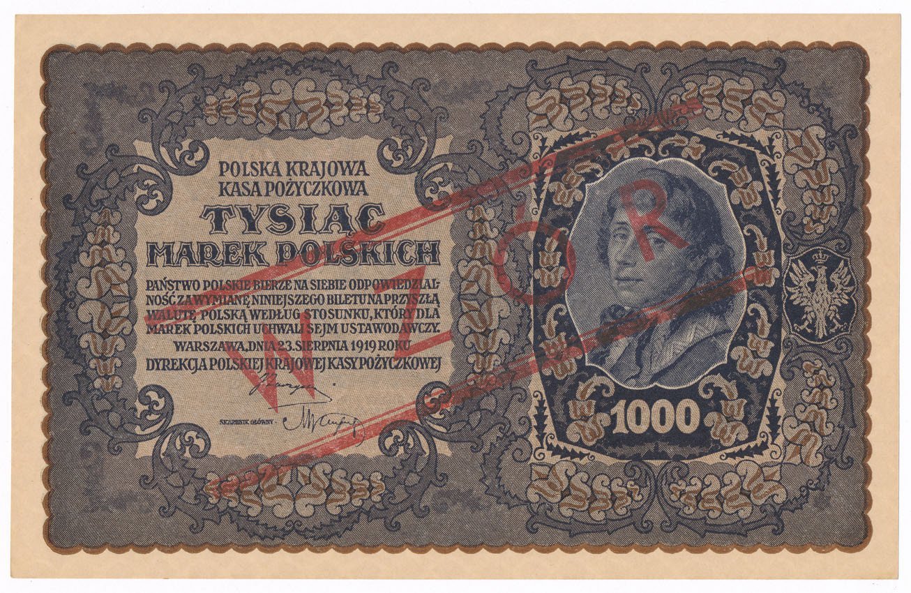 WZÓR. 1000  marek polskich 1920